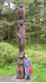 Totempole near Wckaninnish Beach, Pacific Rim National Park